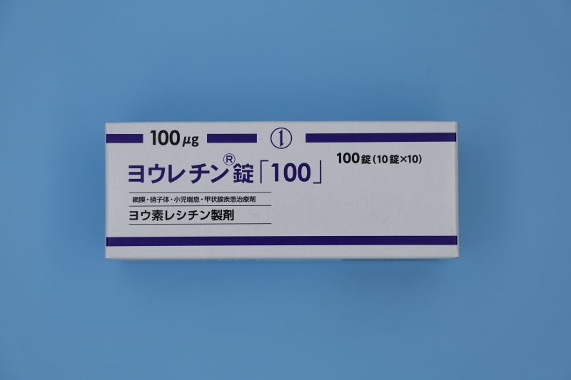 Photo1: JOLETHIN Tablets 100ug100c 甲减飞蚊症/视网膜症/儿童支气管哮喘治疗药 卵磷脂络合碘片 (1)